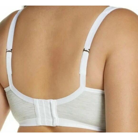 Natori Womens Yogi Convertible Sports Bra Size 32DDD Gray White Full Coverage - Picture 3 of 13